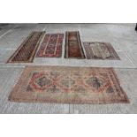 Persian rug, the cream field with allover floral branchwork ornament, 173cm x 148cm,