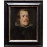 19th century Continental School oil on canvas - portrait of Philip IV of Spain, framed,