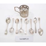 Large selection of Georgian and later teaspoons (various dates and makers).