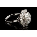 Diamond 'Ballerina' cluster cocktail ring,