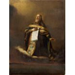 19th century Continental School oil on panel - a Russian Saint,