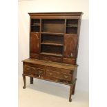 18th century oak high dresser,