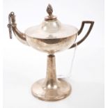 George V silver table lighter in the form of an Aladdin's lamp,