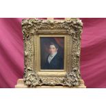 Early 19th century English School oil on mahogany panel - portrait of a young gentleman,