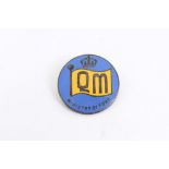 Scarce Second World War Ministry of Food, Queen's Messenger Convoys silver and enamel badge. N.B.