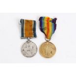 First World War pair - comprising War and Victory medals, named to 18297. I.A.M. T. Mills. R.F.