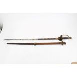 Georgian 1796 pattern Infantry Officers' sword with regulation hilt - retaining most original