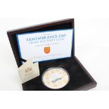 Jersey - Remembrance Day £10 Silver Proof Poppy coin (N.B.