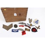 Large collection of cloth military badges - including R.A.A.F., S.A.S. and E.W.A.