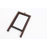 Small 18th century travelling / campaign toilet mirror - inscribed on reverse 'Admiral Sir Joseph