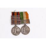 Boer War medal pair - comprising Queens South Africa medal with five clasps - Cape Colony,