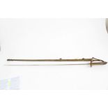 Scarce Victorian 1845 pattern General / Staff Officers' 'levee' sword with Gothic brass hilt,