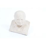 Oscar Nemon, plaster portrait bust of Sir Winston Churchill - impressed signature to rear,