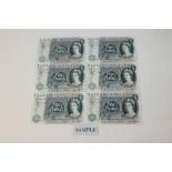 Banknotes - G.B. QEII. Series 'C' Hollom blue Five Pound Notes (Feb. 1963) (x 28) and Fforde (Jan.