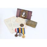 First World War 1914 - 1915 Star trio - comprising 1914 - 1915 Star, named to SS. 113581 A. Blunt.