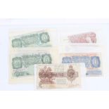 Banknotes - G.B. - to include Fisher One Pound note. Prefix: K79.