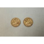 G.B. gold Half Sovereigns - Victoria O.H. 1894 and 1896 (N.B.