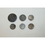 G.B. mixed silver coinage - to include George III Shilling - 1787. VF, Victoria Y.H.