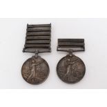 Boer War pair medals - comprising Queens South Africa medal with six clasps - Cape Colony,