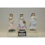 Set of four Royal Worcester limited edition figures - Spring, Summer,