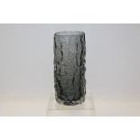 Whitefriars pewter bark vase designed by Geoffrey Baxter,