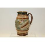 Victorian Doulton Lambeth stoneware jug, commerating William Ewart Gladstone,