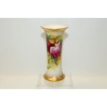 Millie Hunt for Royal Worcester - spill vase of cylindrical form, with flared rim,