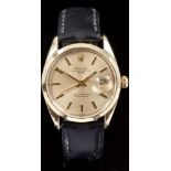 1970s gentlemen's Rolex Oyster Perpetual Date rolled gold wristwatch, model - 1550. Serial no.