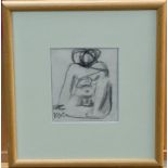 *Keith Vaughan (1912 - 1977), pencil sketch - Seated Nude, circa 1939, initialled, in glazed frame,