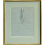 *Bernard Fleetwood Walker (1892 - 1965), pencil drawing of a seated female nude,