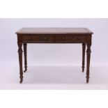 Victorian walnut desk,