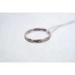 White gold (18ct) wedding ring / half eternity ring,