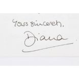 HRH Diana Princess of Wales - handwritten double-sided letter on crowned CD Kensington Palace