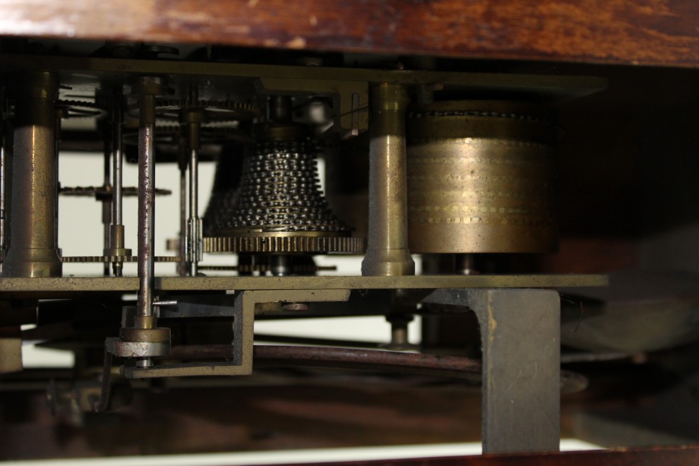 Victorian bracket clock (in need of restoration), with silvered dial, signed - Greenhow Chelmsford, - Image 11 of 11