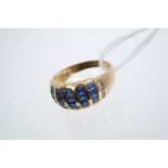 Gold (18ct) sapphire and diamond ring,