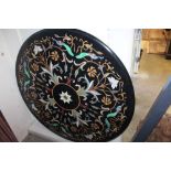 Fine quality 17th century-style pietra dura table top - the circular top well inlaid with