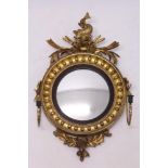 Regency gilt gesso carved girandole of small size,