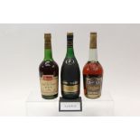 Cognac - five bottles, Martell (3),