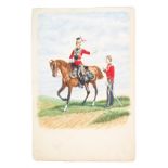 Orlando Norrie (1832 - 1901), watercolour - 10th Lancers, signed, 17cm x 12.