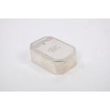 George III Scottish silver snuff box of octagonal form,