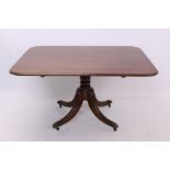 Regency mahogany breakfast table,