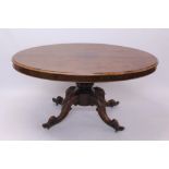 Early Victorian rosewood loo table,