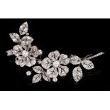 Fine Victorian diamond 'en tremblant' double floral spray brooch - comprising two 'en tremblant'