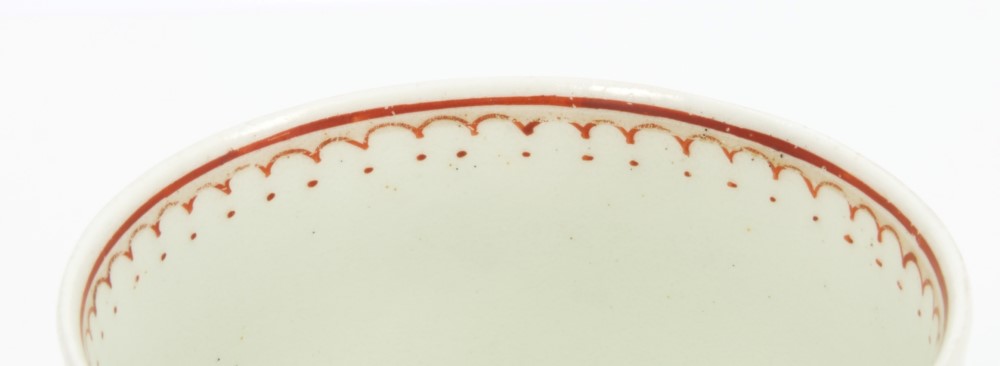 18th century Worcester coffee cup with notched loop handle, - Image 3 of 3