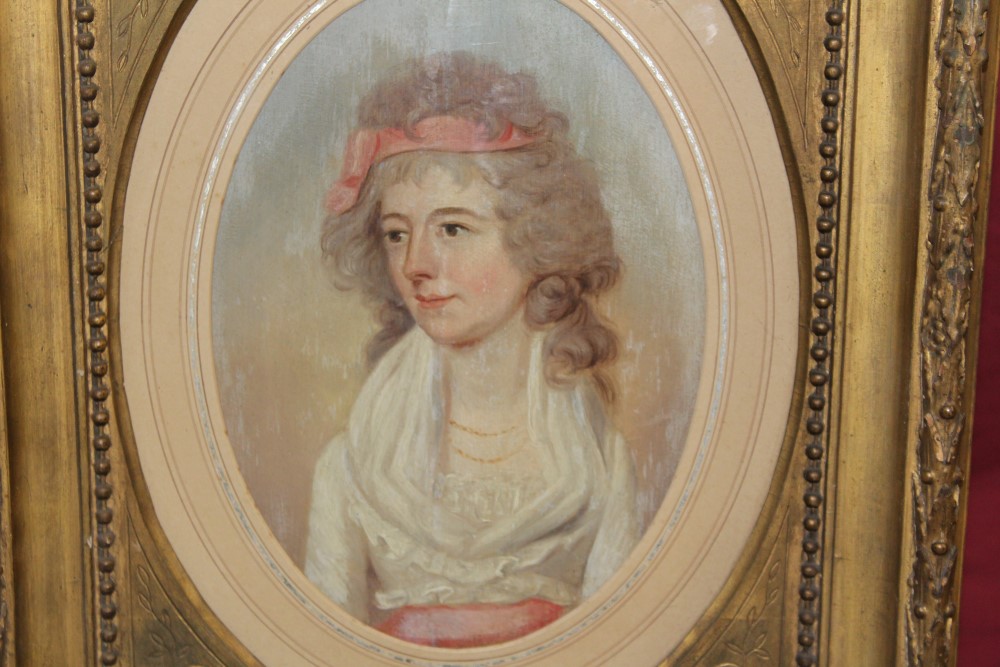 Manner of Thomas Gainsborough (1727 - 1788), oval oil portrait of a lady - Mrs Fitzherbert, - Image 2 of 3