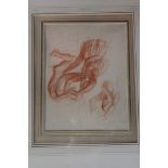 Alfred Stevens (1817 - 1875), red chalk studies of a figure, in glazed gilt frame, 28cm x 21cm,