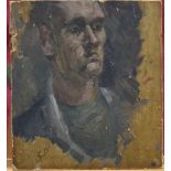 Glyn Warren Philpot (1884 - 1937), oil sketch of a young man, initialled,