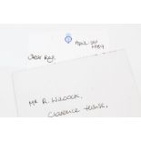 HRH Diana Princess of Wales - handwritten notelet card on Prince of Wales crested card,