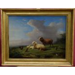 Franz Van Severdonck (1809 - 1889), oil on mahogany panel - sheep,