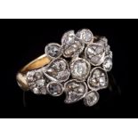 19th century diamond cluster ring - possibly Anglo-Indian,